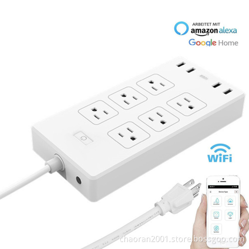 US Smart Wifi Usb Power Strip Surge Protector Outlet Socket Power Extensions Strip Electrical Power Strips TUYA